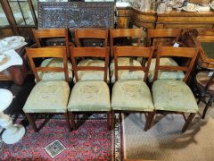 Set of eight mahogany dining chairs Thumbnail 3