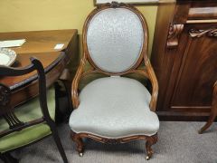 Victorian mahogany armchair Thumbnail 3