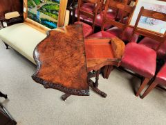 Victorian burr-walnut card table Thumbnail 3