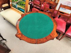 Victorian burr-walnut card table Thumbnail 4