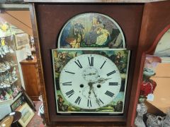 19th century mahogany cased grandfather clock Thumbnail 2