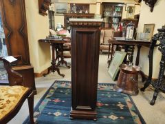 Mahogany & marble  topped pedestal Thumbnail 4