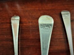 Set of six irish george III old english pattern tablespoons Thumbnail 3