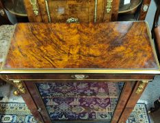 Victorian walnut cabinet with ormolu mounts Thumbnail 4