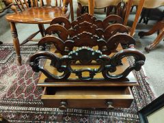 Victorian mahogany canterbury Thumbnail 2
