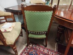 Victorian mahogany low chair Thumbnail 3