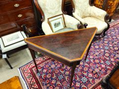 Edwardian mahogany card table Thumbnail 3