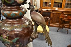 19th century japanese bronze floor vase Thumbnail 3