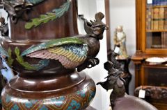19th century japanese bronze floor vase Thumbnail 4