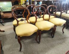 set of six mahogany dining chairs Thumbnail 2