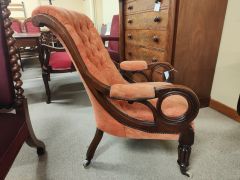19th century mahogany armchair Thumbnail 4