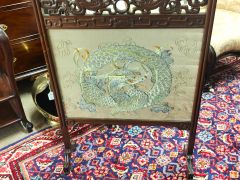1960s chinese silk screen Thumbnail 3