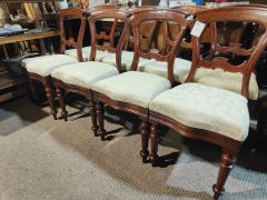 Set of eight victorian mahogany chairs Thumbnail 2