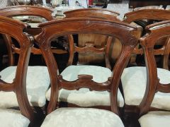 Set of eight victorian mahogany chairs Thumbnail 3