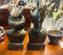 Pair of small bronze busts Thumbnail 3