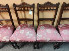 Set of six victorian mahogany chairs Thumbnail 2