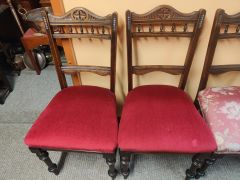 Set of six victorian mahogany chairs Thumbnail 3