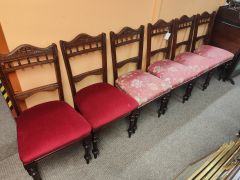 Set of six victorian mahogany chairs Thumbnail 6