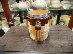 Doulton three handle jug with silver rim Thumbnail 2