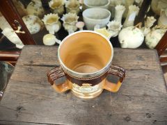 Doulton three handle jug with silver rim Thumbnail 3