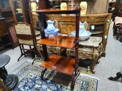 19th century mahogany wot-not Thumbnail 3
