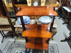 19th century mahogany wot-not Thumbnail 3
