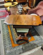 Victorian mahogany work table Thumbnail 3