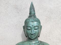Bronze asian figure head Thumbnail 3