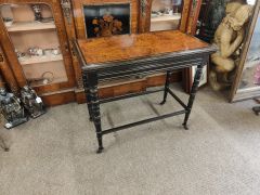 Victorian burr-walnut card table Thumbnail 2