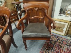 Pair of victorian mahogany armchairs Thumbnail 3