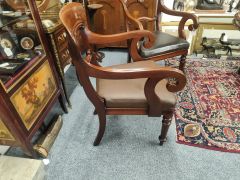 Pair of victorian mahogany armchairs Thumbnail 4