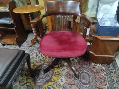 Mahogany desk chair Thumbnail 4