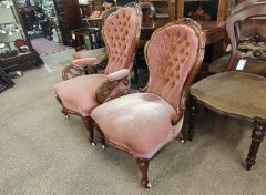 Pair of victorian armchairs Thumbnail 3