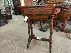 Victorian rosewood sewing table Thumbnail 2