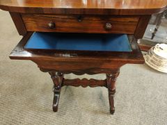 Victorian rosewood sewing table Thumbnail 4