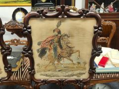 Pair of victorian rosewood pole screens  Thumbnail 3