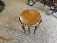 Oak & chrome nest of tables Thumbnail 1