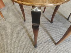 Oak & chrome nest of tables Thumbnail 3