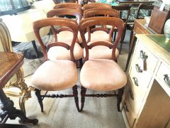 Set of six victorian mahogany chairs Thumbnail 3