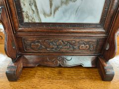 Chinese porcelain & wooden table screen Thumbnail 2