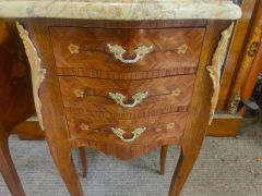 Pair french marble topped pedstals Thumbnail 2
