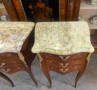 Pair french marble topped pedstals Thumbnail 3