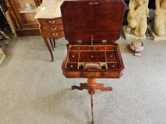 19th century mahogany work table Thumbnail 2