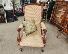 Victorian mahogany armchair Thumbnail 3