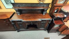 Victorian carved oak sideboard Thumbnail 2