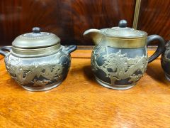 Four piece chinese tea set Thumbnail 3