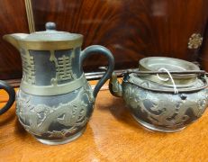 Four piece chinese tea set Thumbnail 4