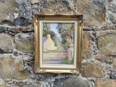 Gilt framed oil painting by victor Cirefice Thumbnail 2