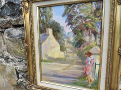 Gilt framed oil painting by victor Cirefice Thumbnail 3