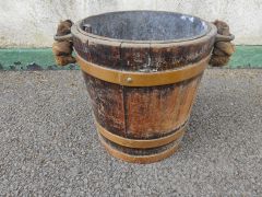 19th century oak & copper bound bucket Thumbnail 3